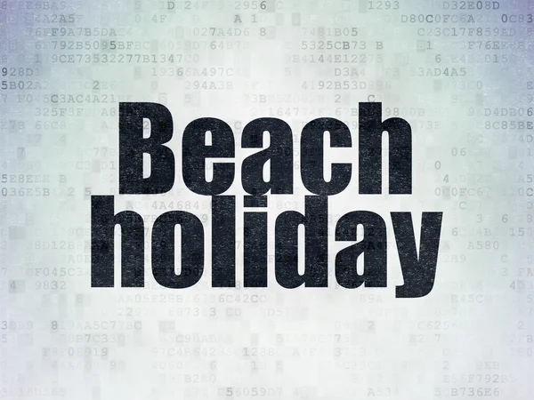 Vacation concept: Beach Holiday on Digital Paper background — Stockfoto