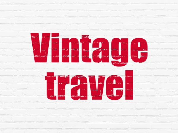 Vacation concept: Vintage Travel on wall background — Stock Photo, Image