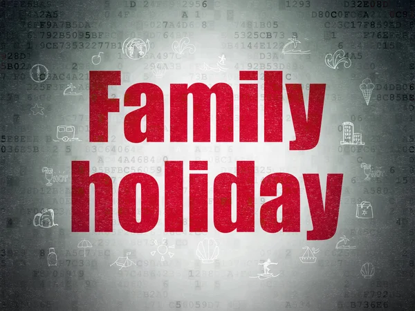 Vacation concept: Family Holiday on Digital Paper background — Stock Photo, Image