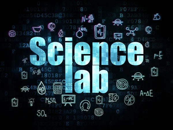 Concetto scientifico: Science Lab su sfondo digitale — Foto Stock