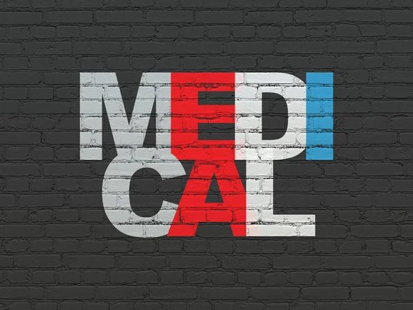 Pojęcie opieki zdrowotnej: medyczne na tle ściany — Zdjęcie stockowe