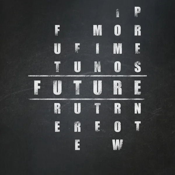 Tijd concept: toekomst woord bij het oplossen van kruiswoordraadsel — Stockfoto
