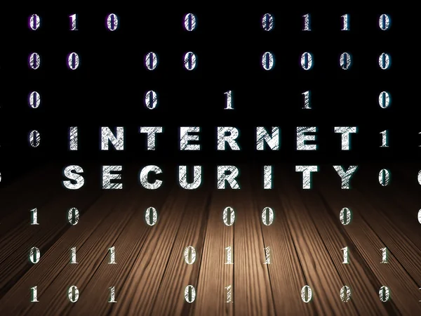 Концепция конфиденциальности: Безопасность Интернета в гранж темной комнате — стоковое фото