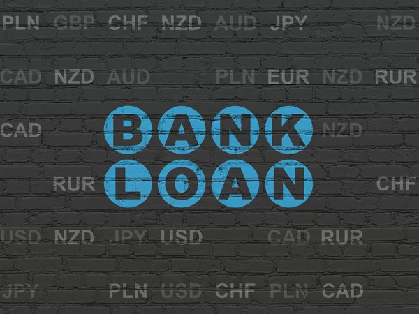 Concetto bancario: Prestito bancario su sfondo muro — Foto Stock