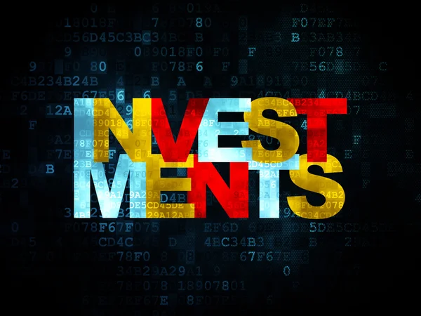 Currency concept: Investments on Digital background — Φωτογραφία Αρχείου