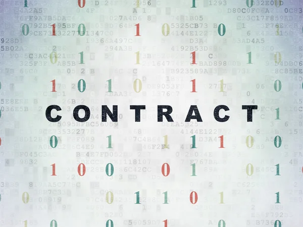 Finance concept: Contract on Digital Paper background — Zdjęcie stockowe