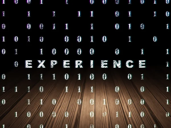 Business concept: Experience in grunge dark room — Stockfoto