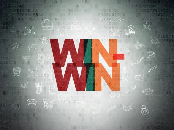 Business concept: Win-Win on Digital Paper background — Stock Photo, Image