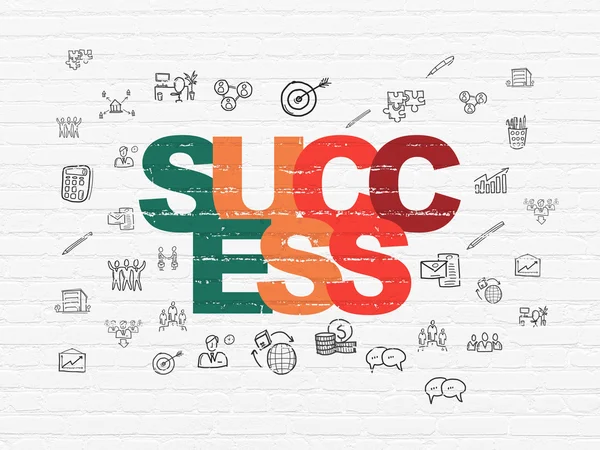 Business concept: Success on wall background — Stock Photo, Image