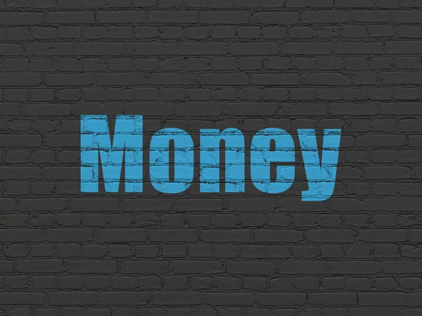Financiën concept: geld op muur achtergrond — Stockfoto