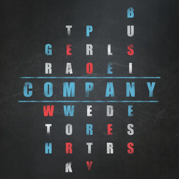 Business concept: word Company in solving Crossword Puzzle — 图库照片