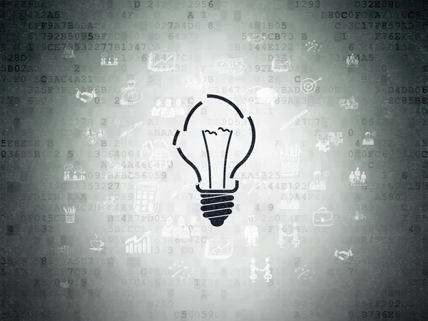 Finance koncept: lampa på digitala papper bakgrund — Stockfoto