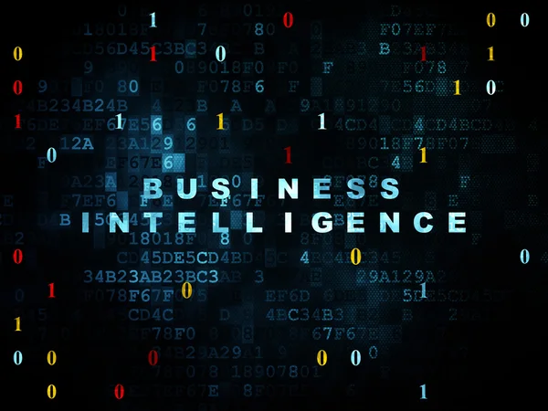 Finanční koncept: business intelligence na digitální pozadí — Stock fotografie