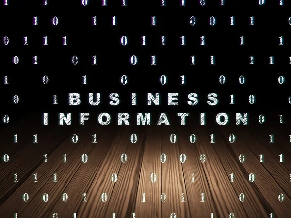 Business concept: Business Information in grunge dark room — Stock fotografie