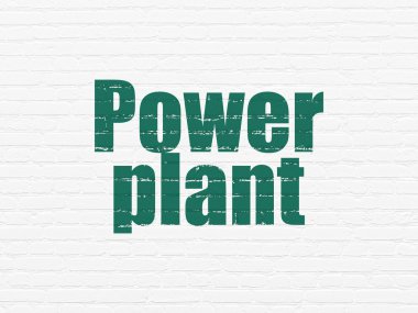 Manufacuring kavramı: santral duvar arka plan üzerinde