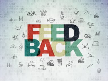 Finance concept: Feedback on Digital Paper background