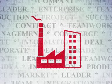 Business concept: Industry Building on Digital Paper background