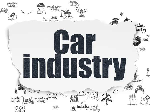 Industry concept: Car Industry on Torn Paper background — Stockfoto