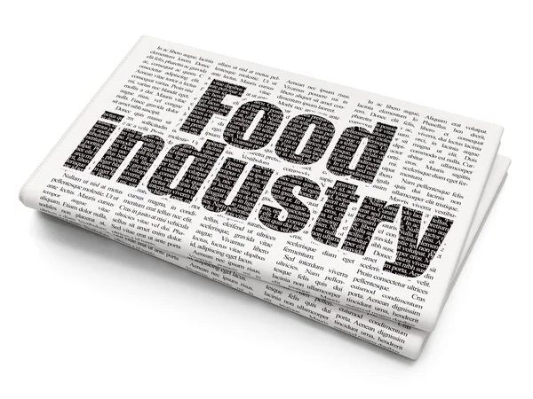 Manufacuring concept: Food Industry on Newspaper background — ストック写真