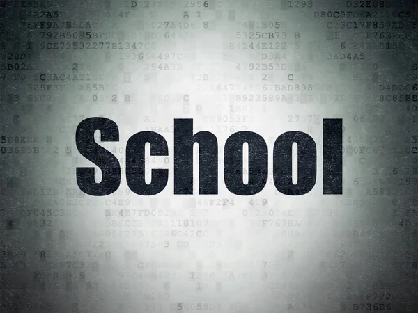 Learning concept: School on Digital Paper background — Stock Fotó