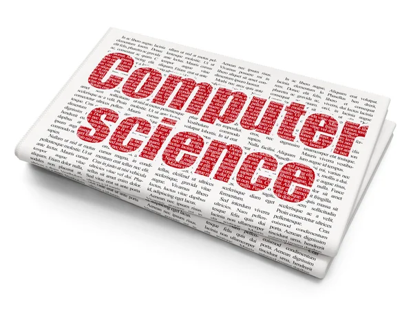 Conceito de ciência: Ciência da Computação sobre fundo de jornal — Fotografia de Stock