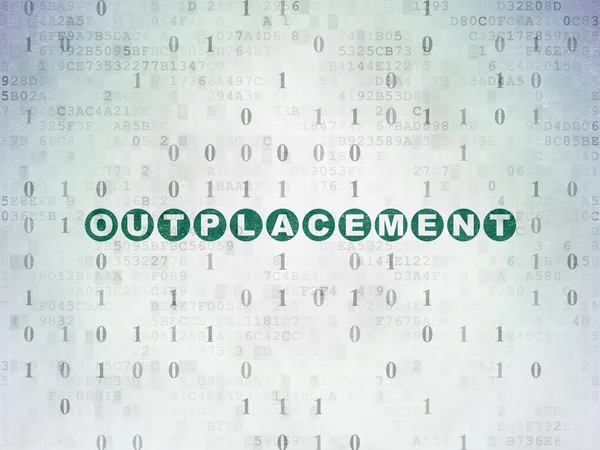 Finanzierungskonzept: Outplacement auf digitalem Papier — Stockfoto