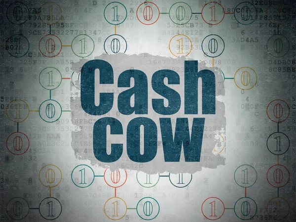 Finance concept: Cash Cow on Digital Paper background — Stockfoto