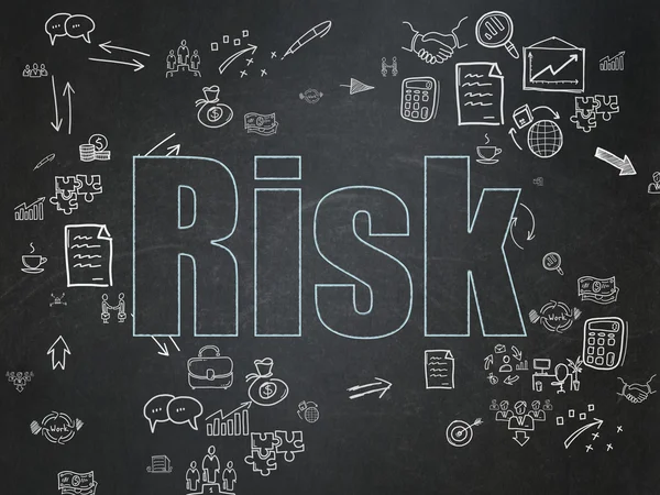 Finance concept: Risk on School Board background — Stok fotoğraf