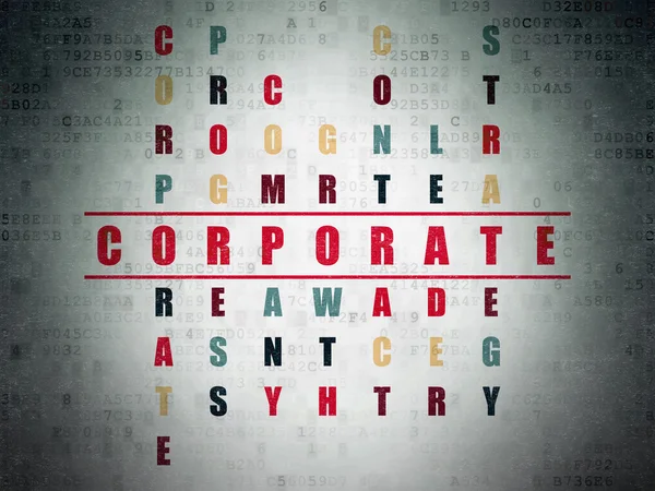 Conceito de finanças: palavra Corporativa na resolução de palavras cruzadas Puzzle — Fotografia de Stock