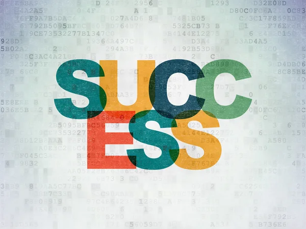 Business concept: Success on Digital Paper background — Stok fotoğraf