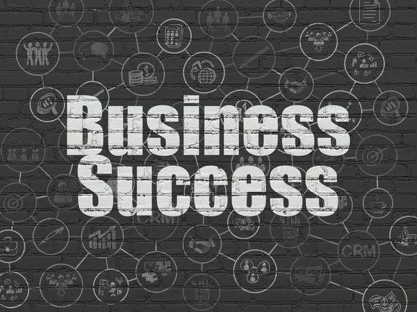 Concetto di finanza: Business Success su sfondo wall — Foto Stock