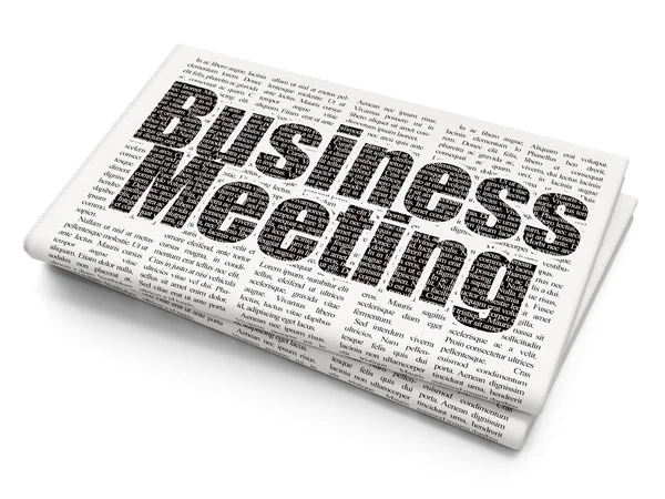 Finance concept: Business Meeting on Newspaper background — Stock Photo, Image