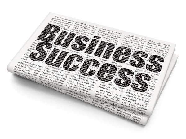 Concepto de negocio: Éxito empresarial en el fondo del periódico —  Fotos de Stock