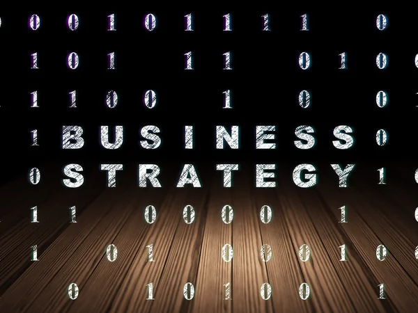 Business concept: Business Strategy in camera oscura grunge — Foto Stock