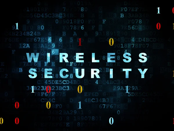 Säkerhetsbegreppet: trådlös säkerhet på digital bakgrund — Stockfoto