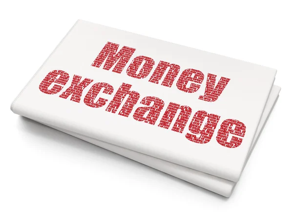 Banking concept: Money Exchange on Blank Newspaper background — Stock Photo, Image
