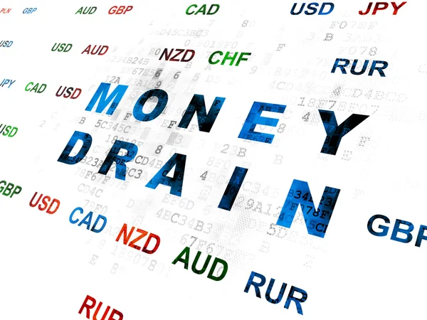 Currency concept: Money Drain on Digital background