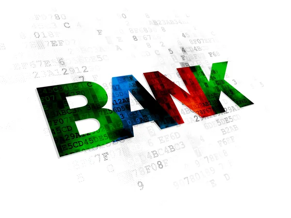 Currency concept: Bank on Digital background — Stock Photo, Image