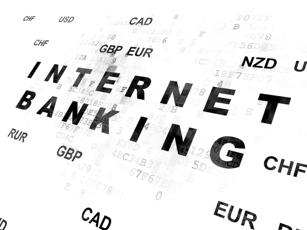 Geldkonzept: Internet-Banking auf digitalem Hintergrund — Stockfoto