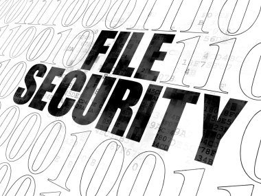 Safety concept: File Security on Digital background