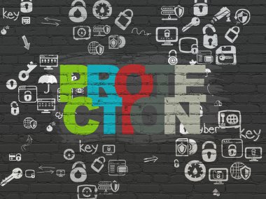 Koruma kavramı: duvar arka plan üzerinde koruma