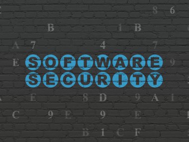 Koruma kavramı: yazılım güvenlik duvarı arka plan üzerinde