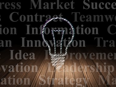 Ekonomi kavramı: grunge karanlık odada ampul