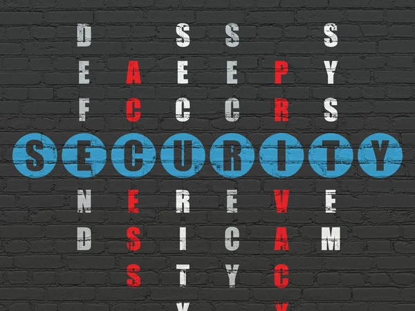 Schutzkonzept: Wortsicherheit beim Lösen von Kreuzworträtseln — Stockfoto