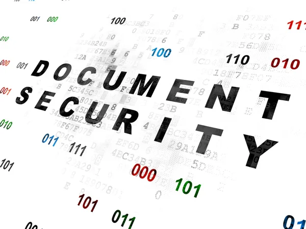 Концепция защиты: Безопасность документов на цифровом фоне — стоковое фото