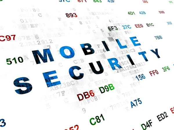 Sicherheitskonzept: Mobile Sicherheit auf digitalem Hintergrund — Stockfoto