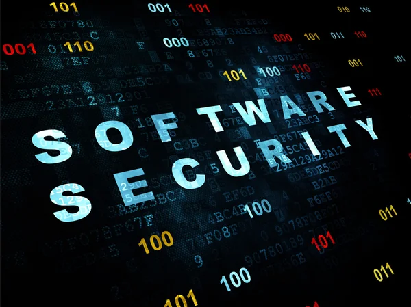 Safety concept: Software Security on Digital background — 图库照片