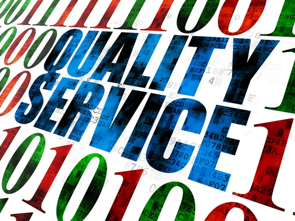 Finance concept: Quality Service on Digital background — ストック写真