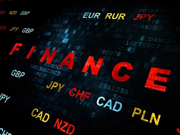 Concepto de financiación: Finanzas sobre fondo digital —  Fotos de Stock