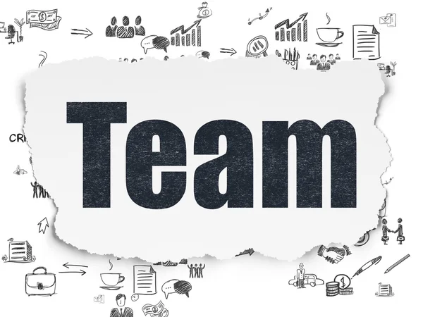 Business concept: Team on Torn Paper background — Stock Photo, Image